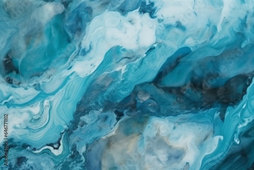 Blue marble texture pattern. Generative AI © KaterynaVS