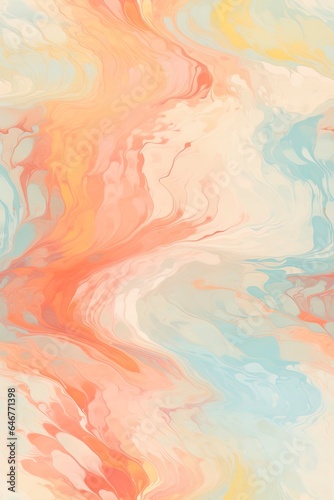 Colorful Suminagashi ink Marbled Texture background. © W&S Stock