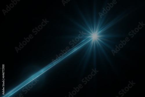 Sun rays with lens flares. Flash of light explosion of glare. 