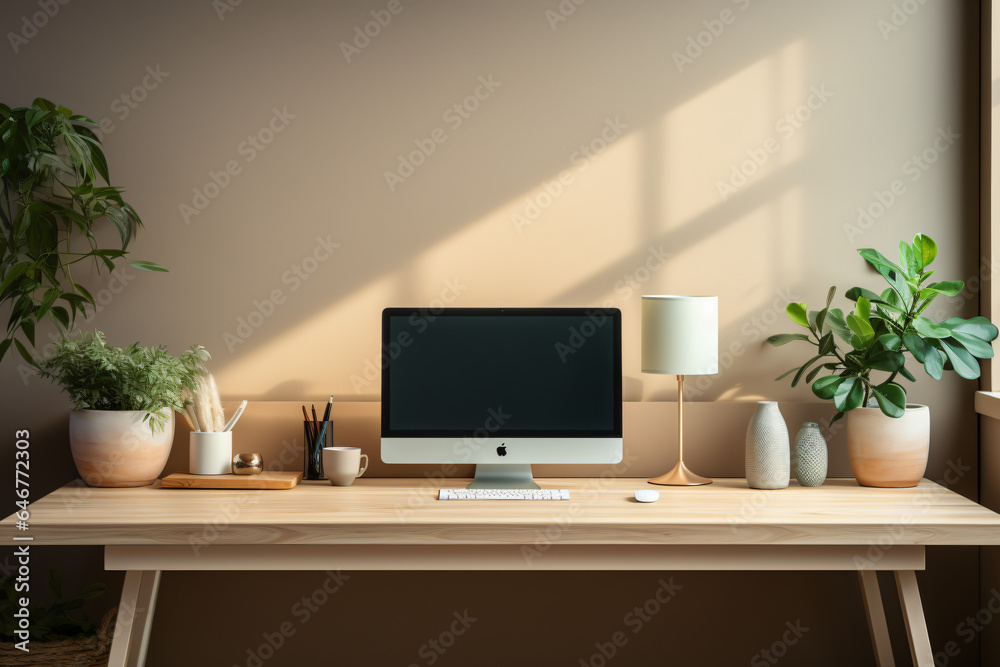modern workspace interior with desk modern workspace interior with desk