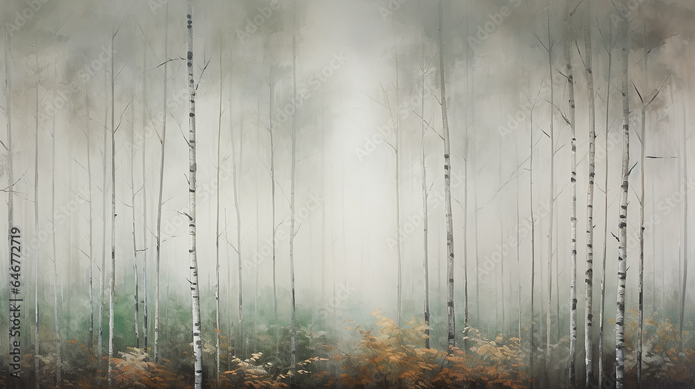 framed painting on the wall landscape autumn frame interior gallery