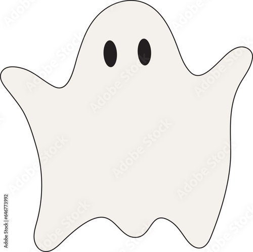 Cute Ghost Halloween Spooky Isolated Illustration