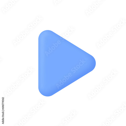 3d Realistic Play icon vector illustration