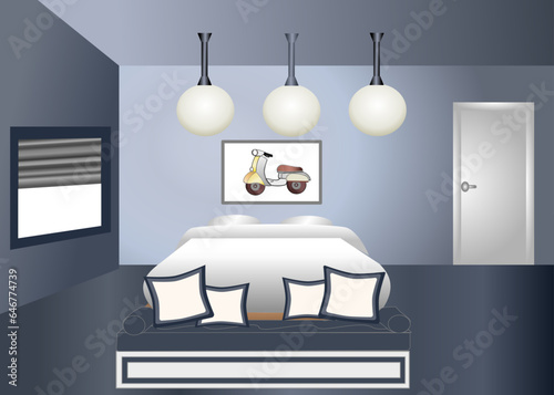 3d render of a modern living room