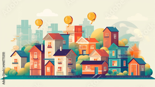 coins houses investments growth strategy.