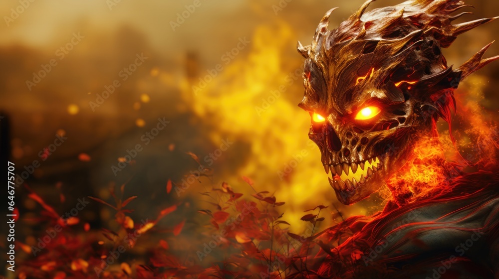 Elemental Demon Demonic fire elemental demon, infernal pyromaniac eternally burning ...