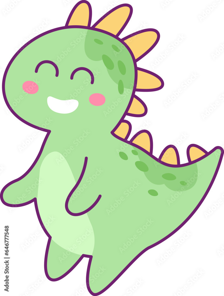 Obraz premium Childish Kid Dinosaur