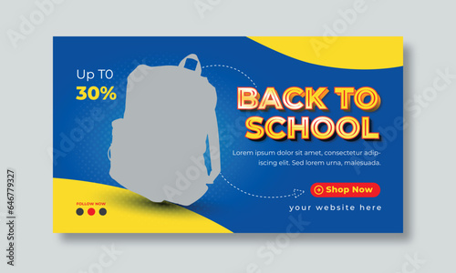 School admission social media post template