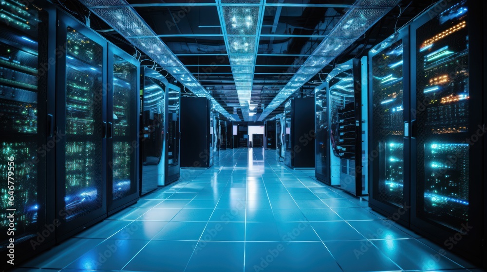 Server room where video game servers are hosted Server room where video game servers are hosted