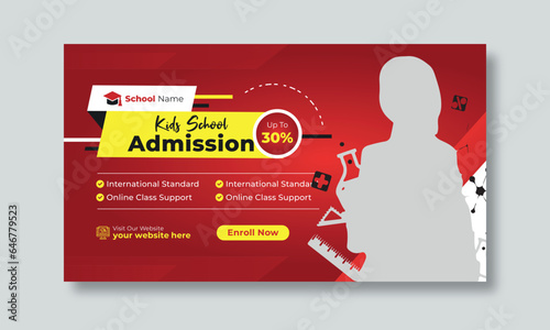 School admission youtube thumbnail design 
