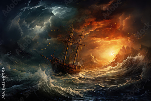 a fantasy sea storm