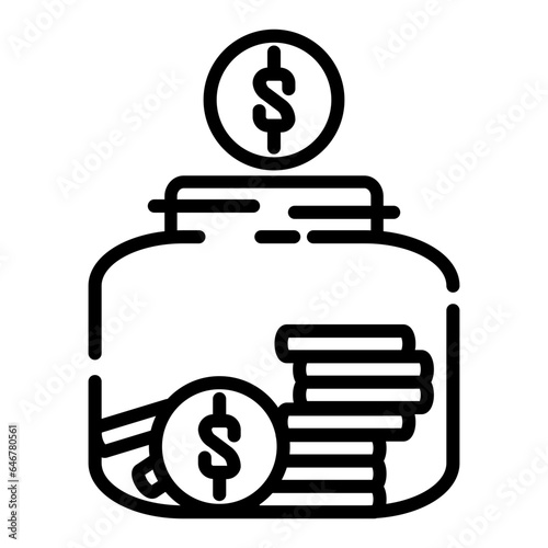 Money jar (tip / saving) icon