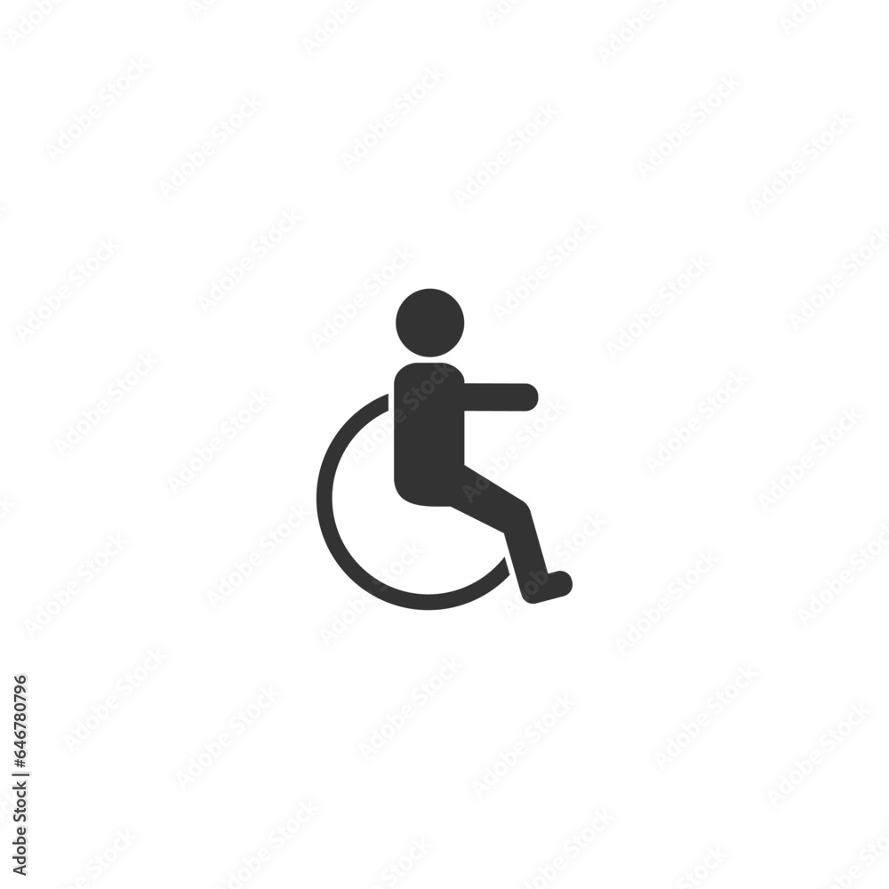 Disabled icon vector illustration. wheel chair symbol Disabled icon vector illustration. wheel chair symbol