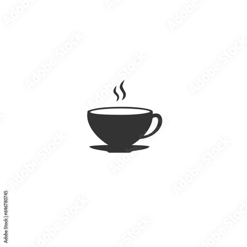 Cup of coffee. Coffee cup icon template black color editable. Coffee symbol Flat vector sign isolated on white background. Simple logo vector illustration for graphic and web design