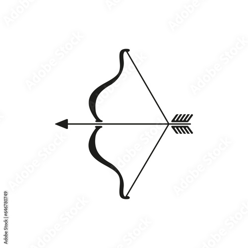 Cupid arrow Icon vector sign isolated for graphic and web design. cupid arrow symbol template color editable on white background