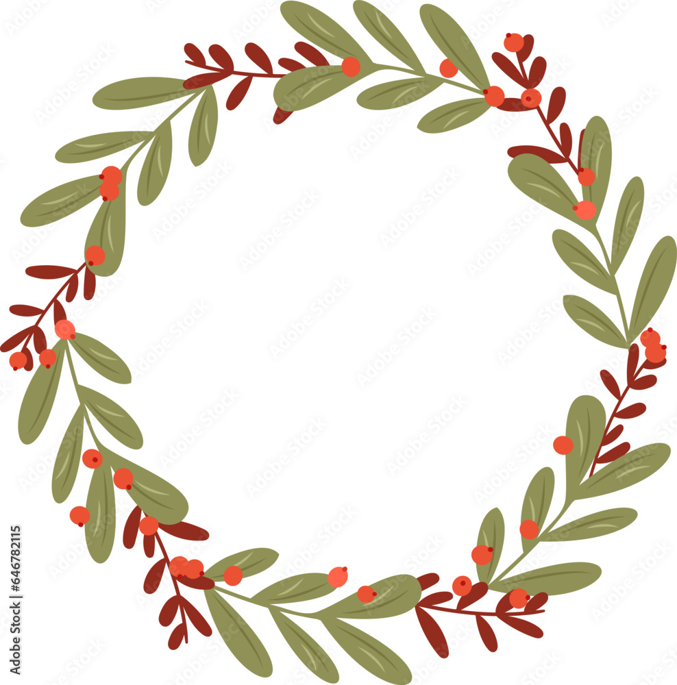 Round Christmas Frame Wreath