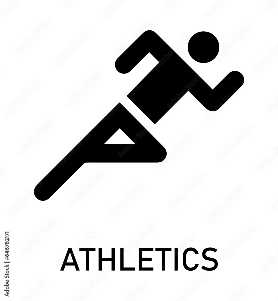 Summer sport icon. Vector isolated pictogram on white background with the names of sports disciplines. Games and sport. Athletics Summer sport icon. Vector isolated pictogram on white background with the names of sports disciplines. Games and sport. Athletics