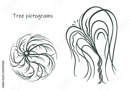 Sketch plant tree vector illustration hand drawn20