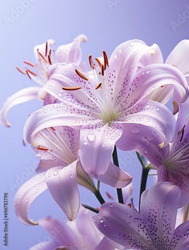 A delicate daylily basks in the sun, its vibrant petals a kaleidoscope of color and beauty photo