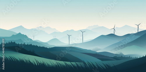 Technology alternative renewable electricity energy landscape ecological environment turbine nature wind power windmill