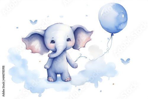 Animal baby elephant cute cartoon ballon