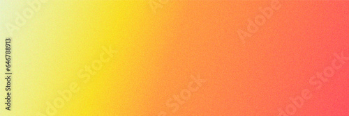 Beautiful Orange Sunset Light Gradient background with noise texture. Grainy golden hour sunlight backdrop template. Vector illustration. 