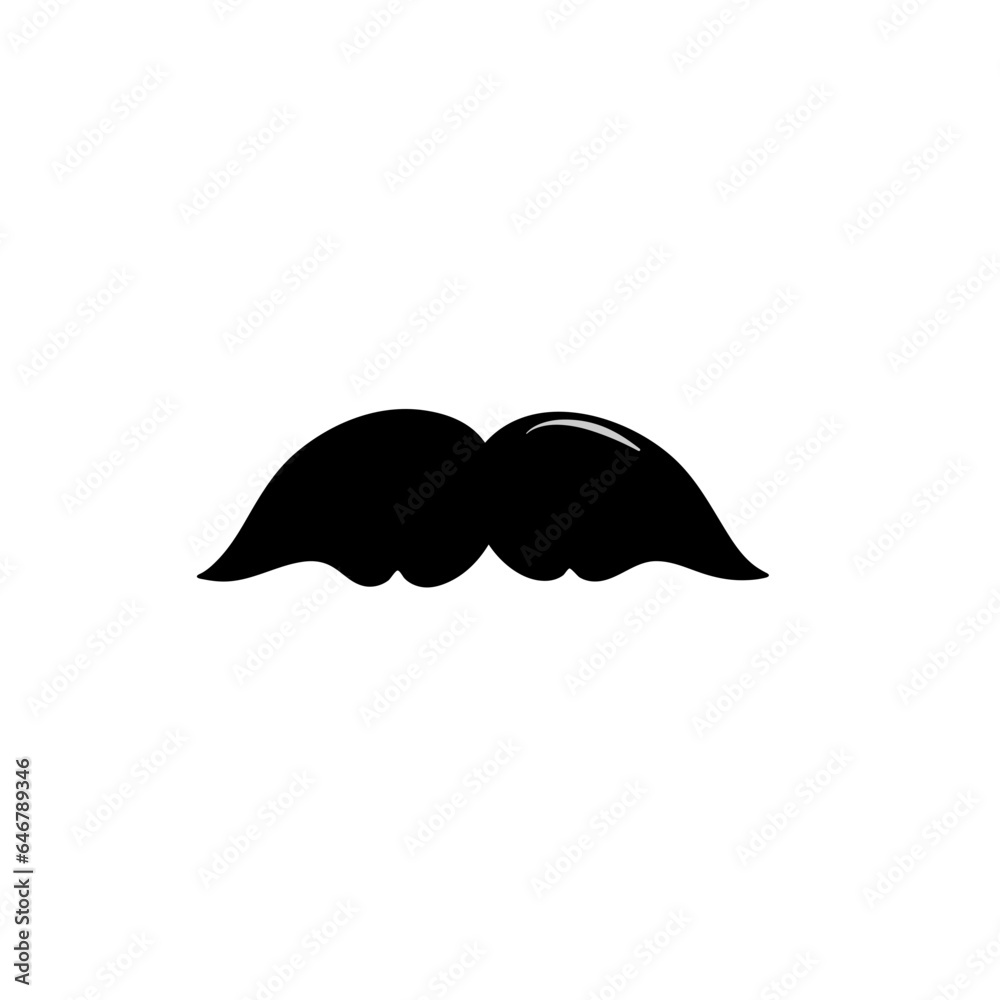 Black sillhouettes of moustache vector collection Black sillhouettes of moustache vector collection