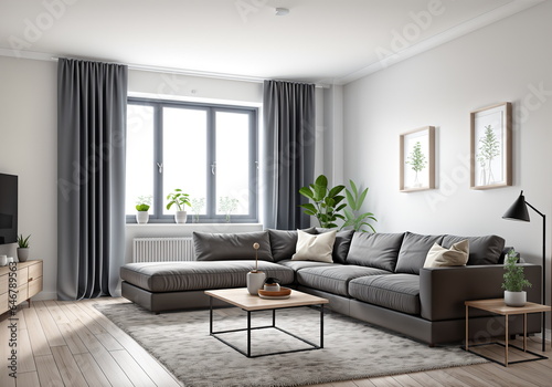 Visualizing Home Interiors: A Grey-Toned Modern Perspective © Eliane