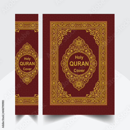 Vector holy Quran Islamic Book Cover Design