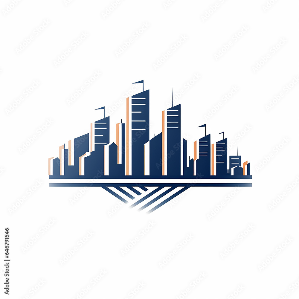 Building city logo icon design template flat vector premium vector ...
