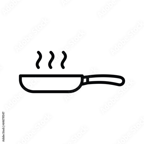 frying pan icon vector design template in white background