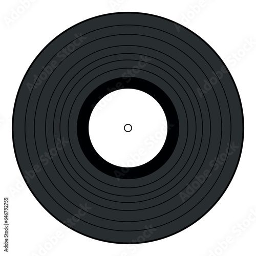 phonograph record - LP vinyl gramophone record vector illustration isolated on white