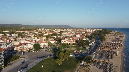 view of the city with sea