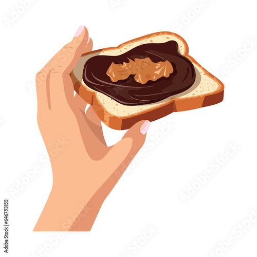 hand holding gourmet chocolate dessert