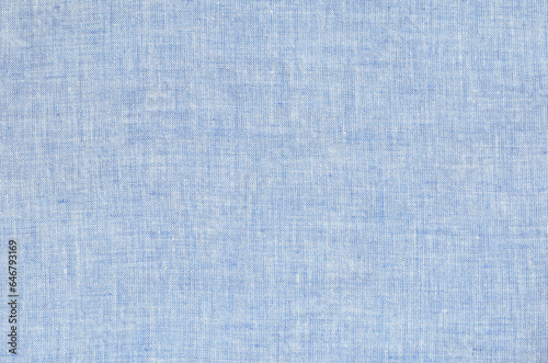 Closeup of light blue linen textile