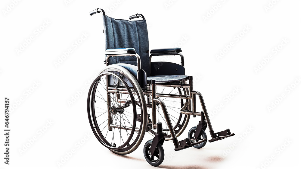 wheelchair isolated on a white background. Generative AI