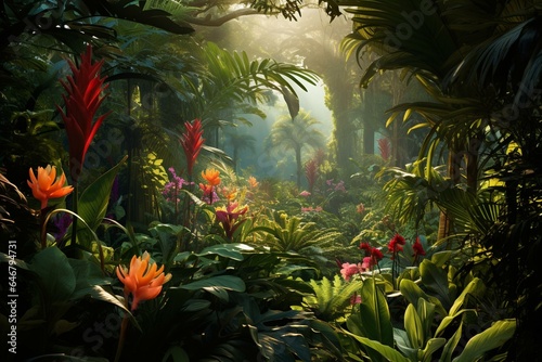 Fascinating tropical plants. Generative AI