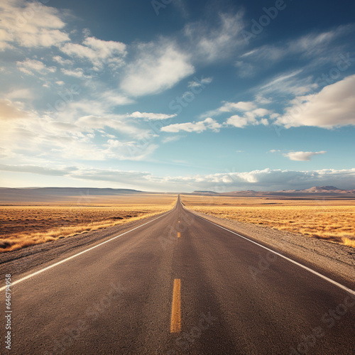 An empty road stretching to the horizon, symbolizing a clear path through mindfulness.
