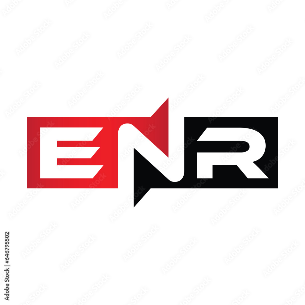 ENR Monogram Initial Letters Logo ENR Monogram Initial Letters Logo
