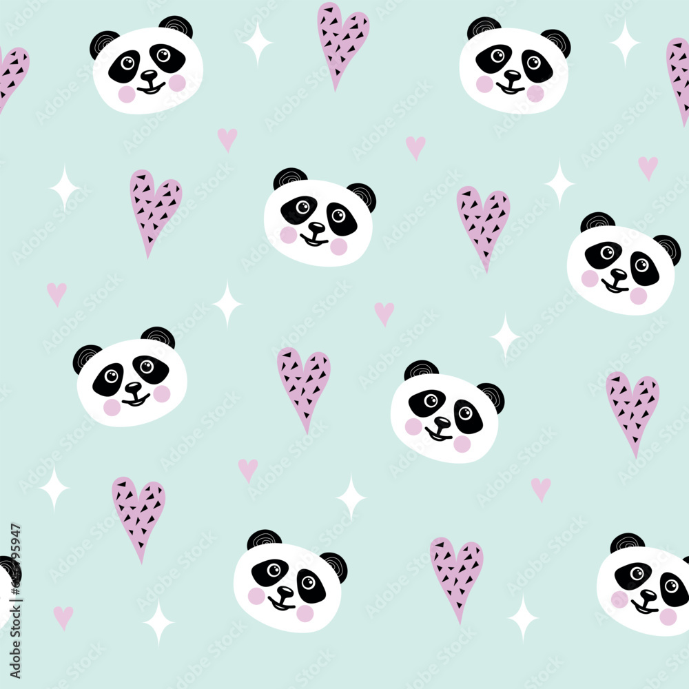 seamless pattern with panda seamless pattern with panda