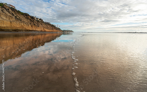 Moonlight beach, city of Encinitas in San Diego County, California photo