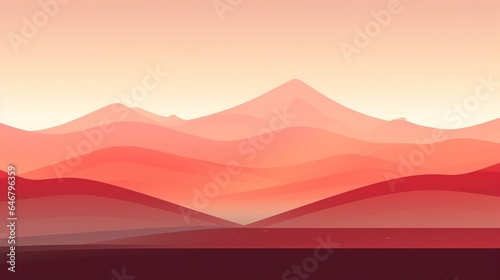 A minimalistic illustration of a mountain landscape.