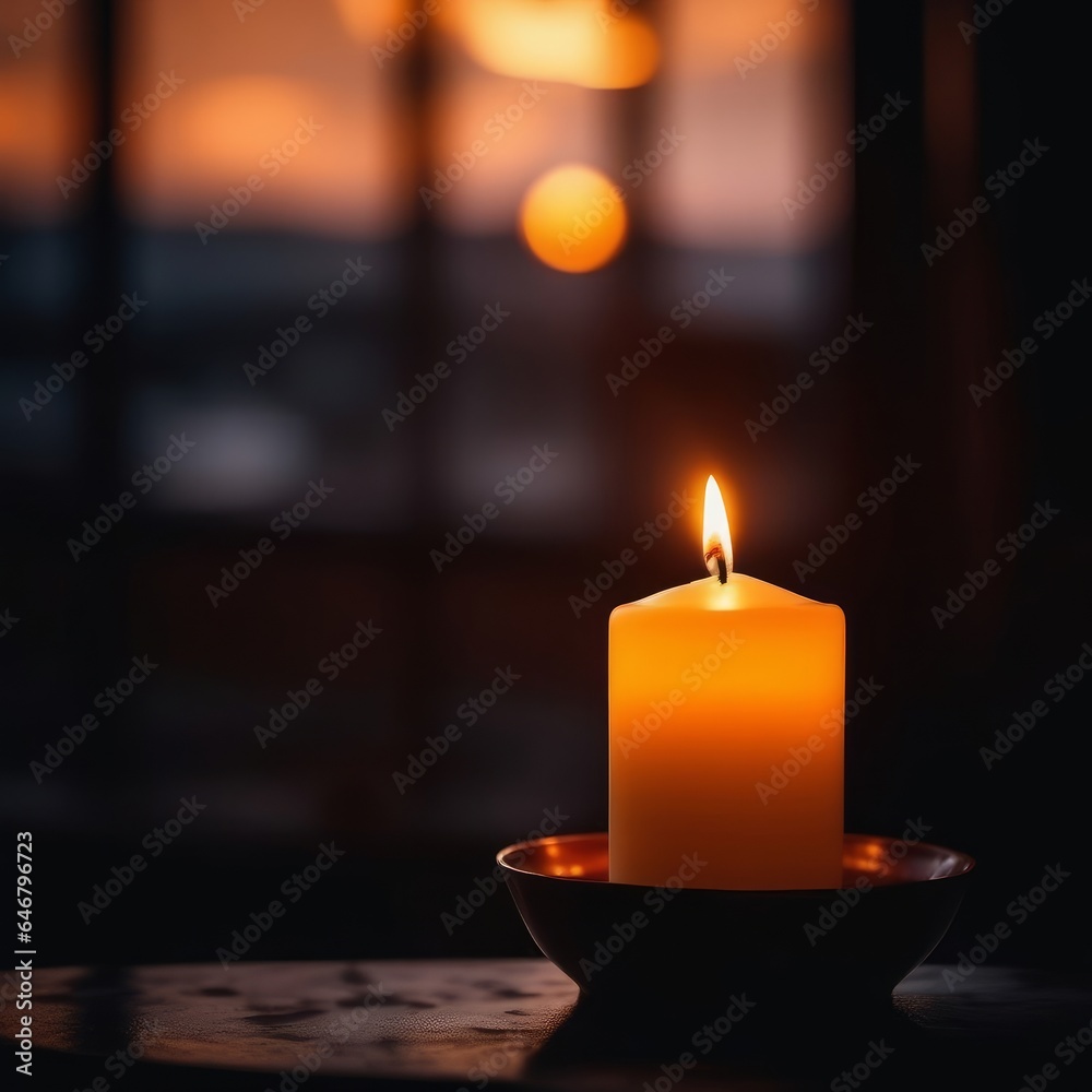 Burning candle. Memory of the dead. Burning candle. Memory of the dead.