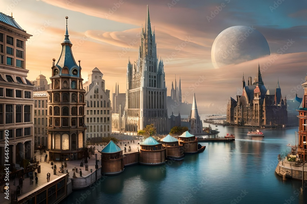 Fototapeta premium Vintage city 