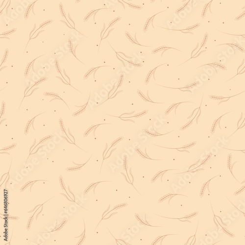 Wheat seamless pattern and background