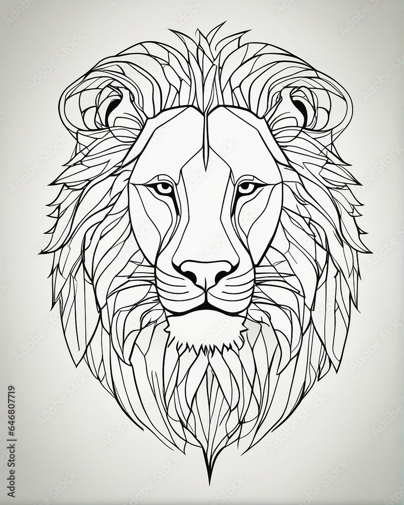 Obraz premium lion head illustration