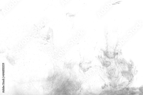 Black color dye melt in water on white background,Abstract smoke pattern,Colored liquid dye,Splash paint