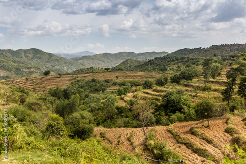 Terraced fields of Konso landscape  Ethiopia
