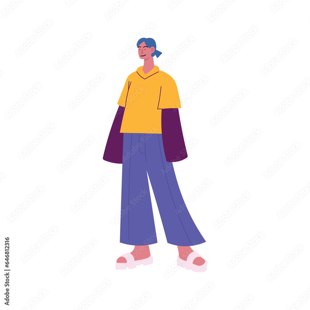 Street Fashion Flat Characters Illustrations