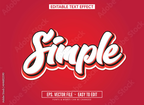 Simple editable vector text effect font and text can be changed modern trending text effects